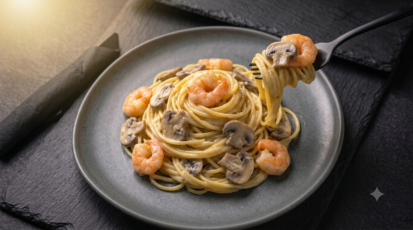 66A · Spaghetti mit Scampis