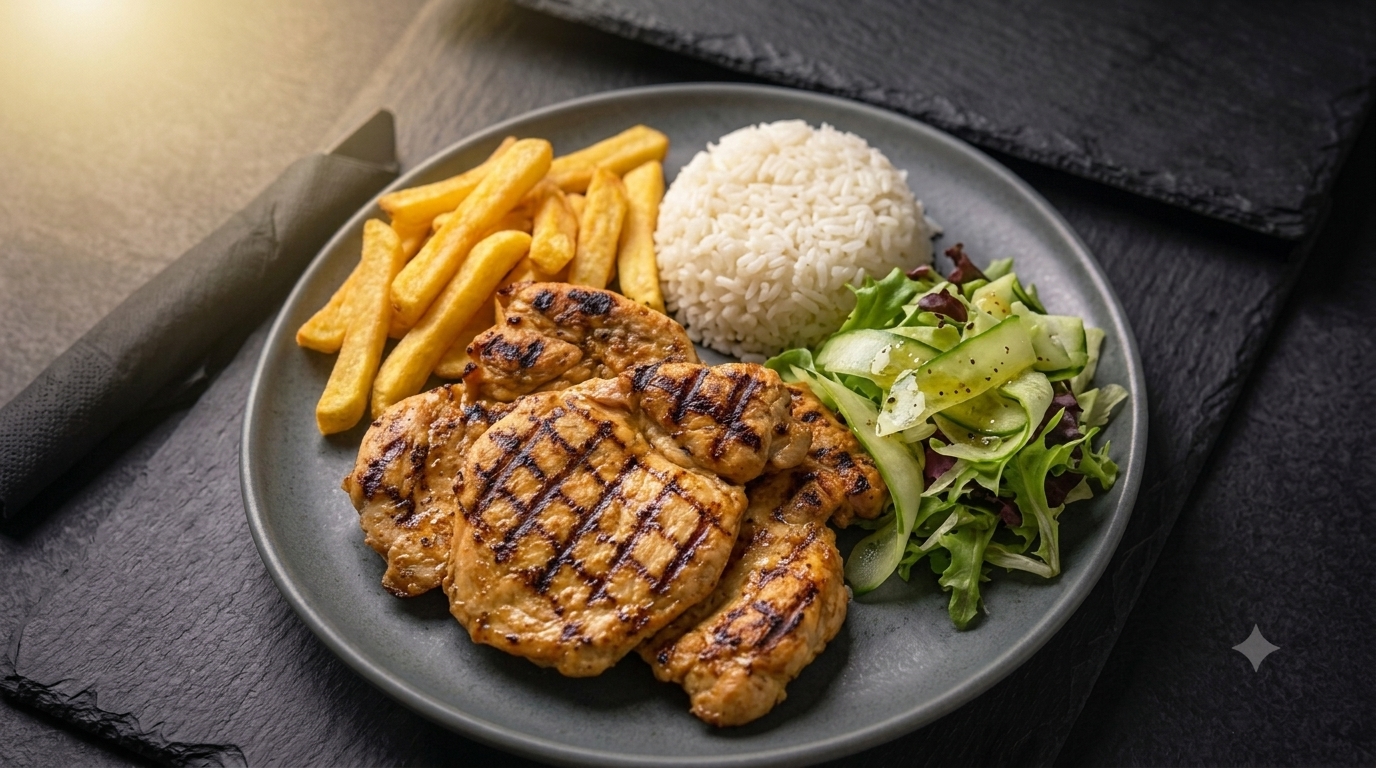 99 · Hähnchenschnitzel vom Grill
